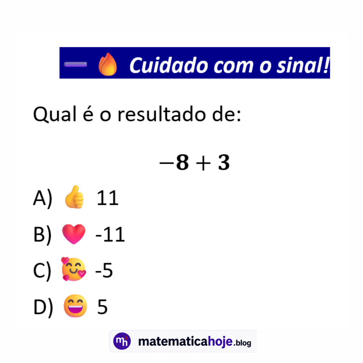 Questão sobre números inteiros