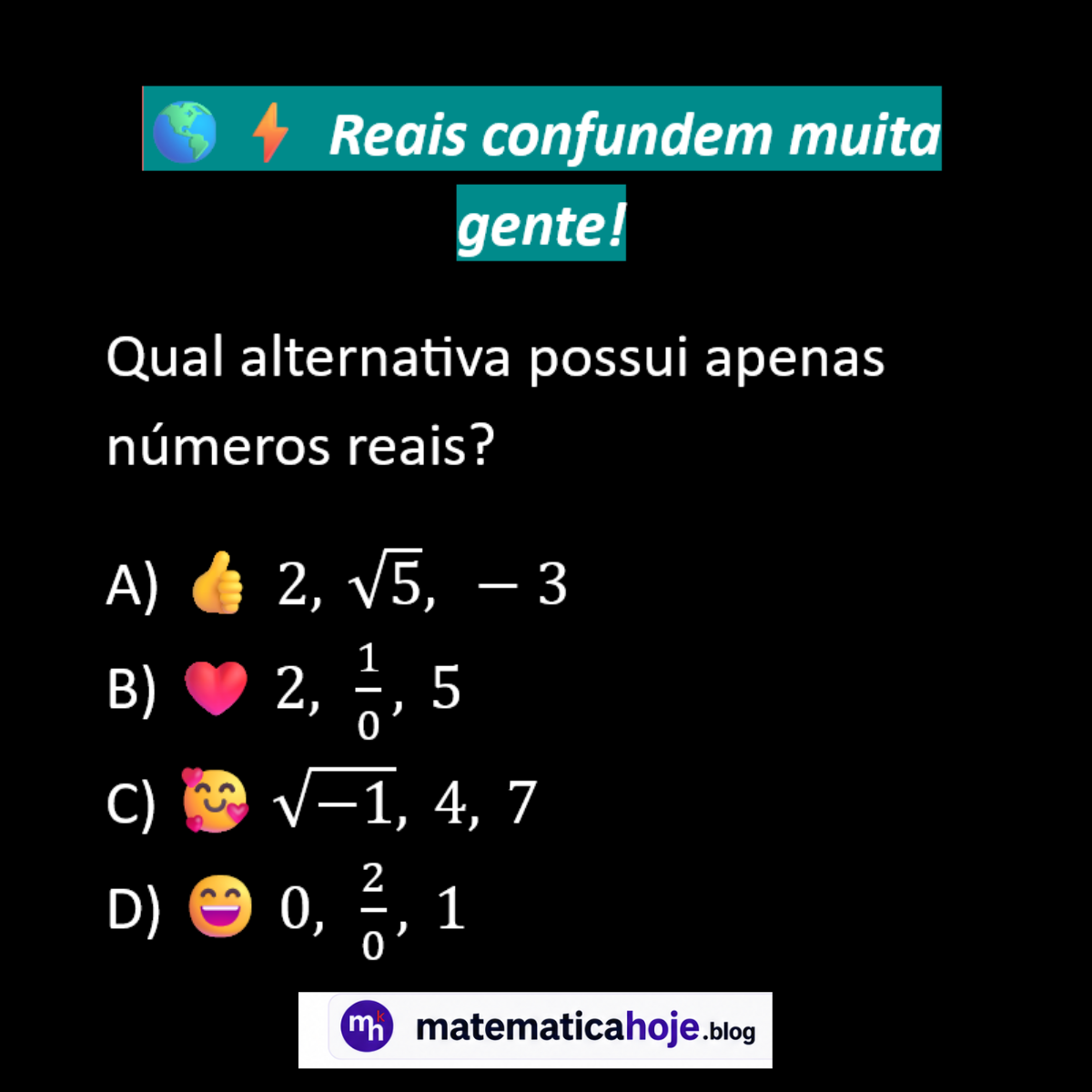 Questão sobre números reais