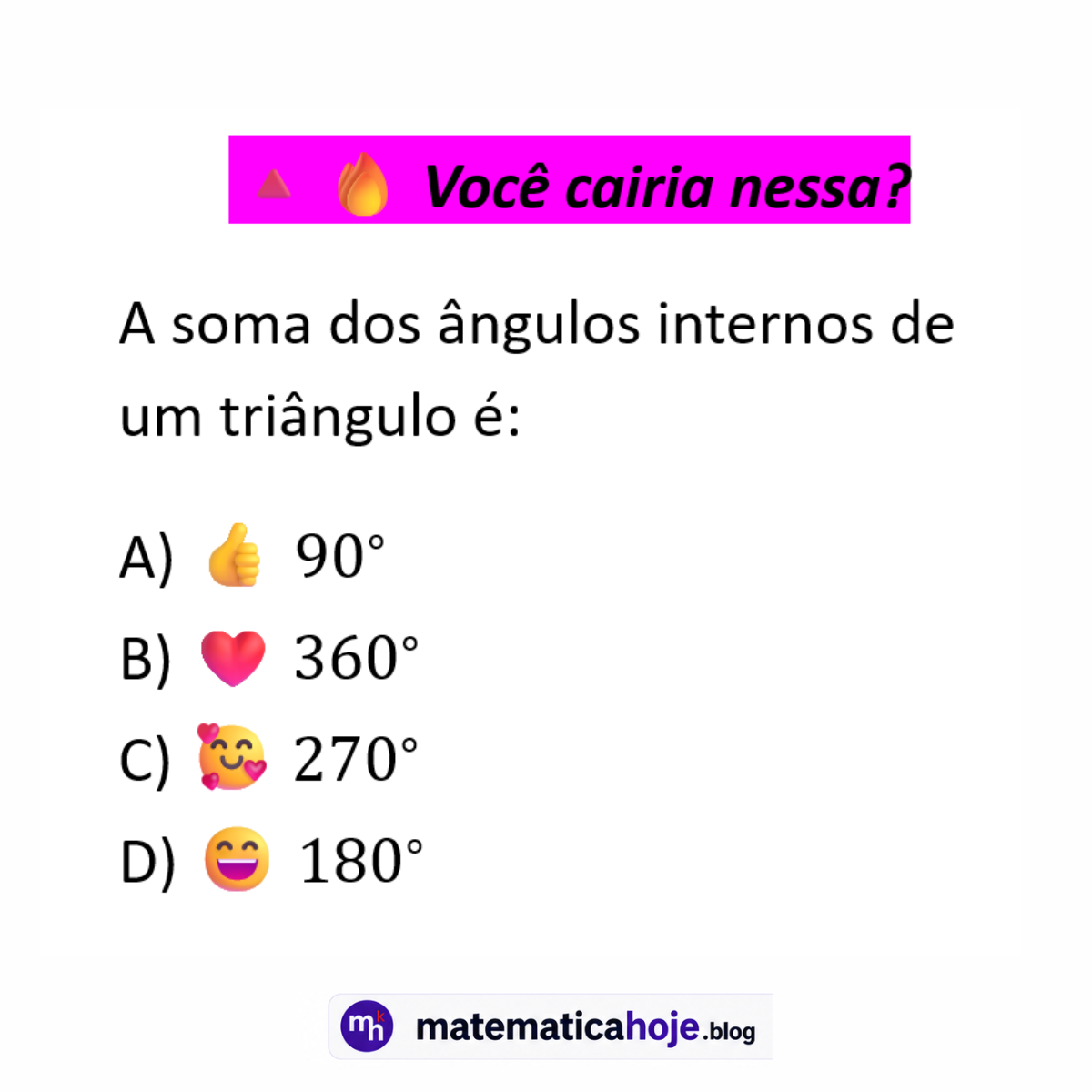 Questão sobre soma dos ângulos internos do triângulo