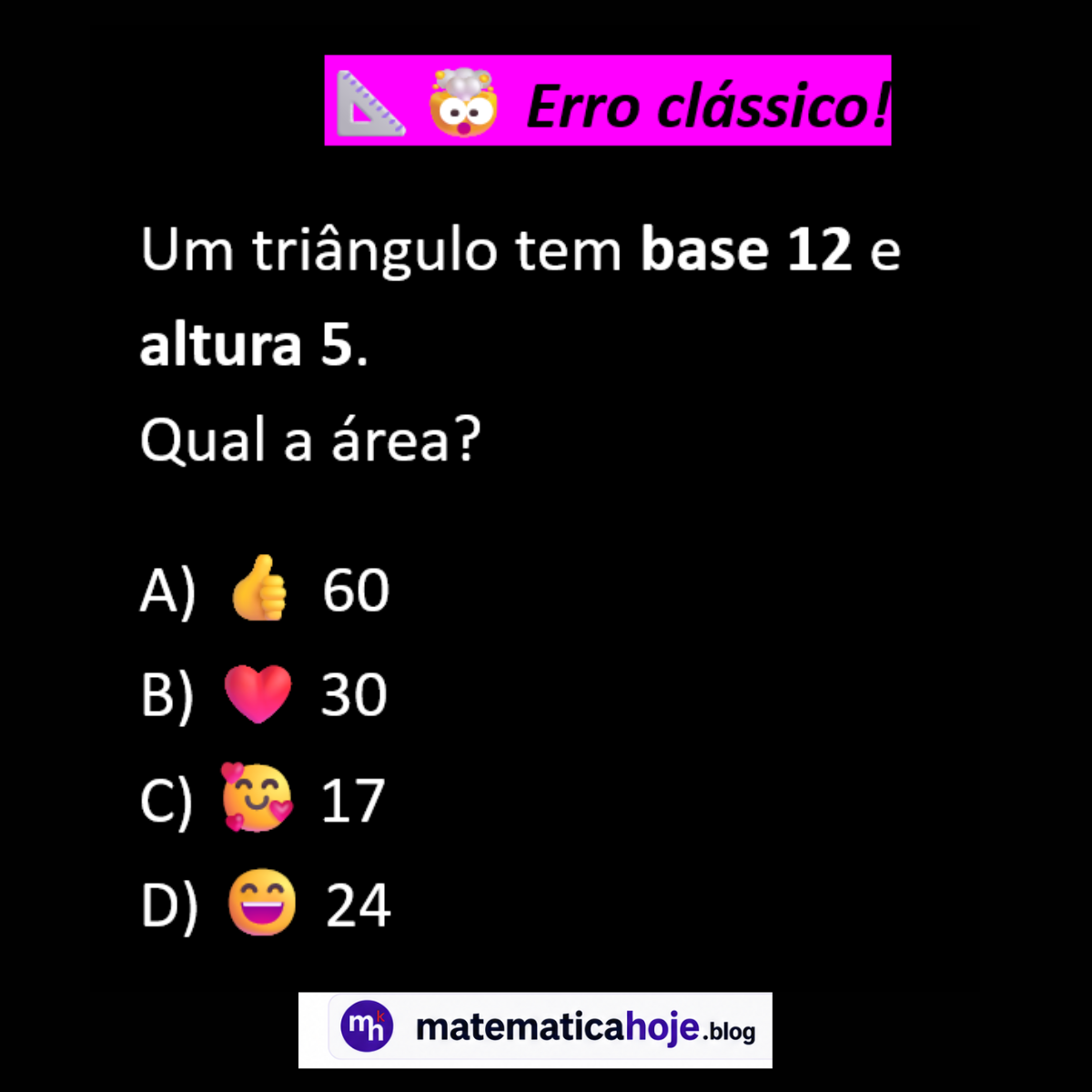 Questão sobre área do triângulo