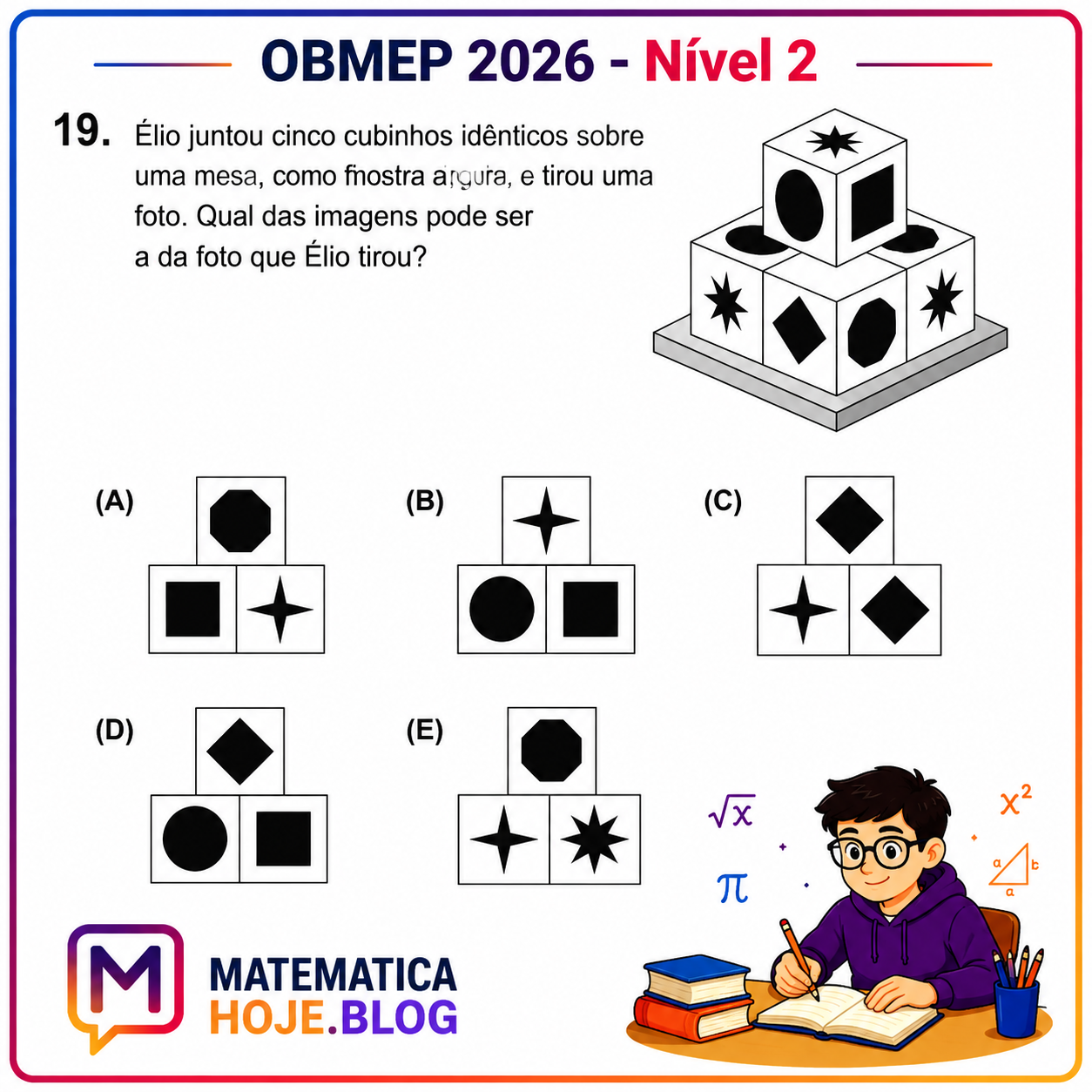 OBMEP 2026 Nível 2 Questão 19 Resolvida